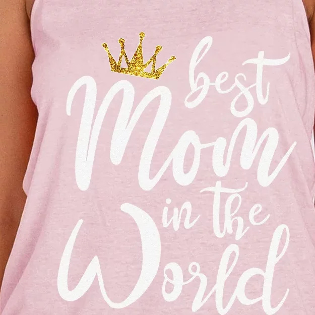 Best Mother Gift Best Mom In The World Women's Knotted Racerback Tank