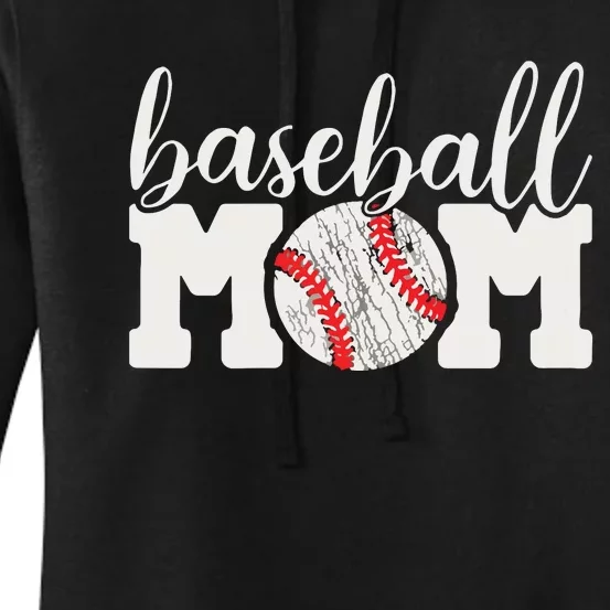 Baseball Mom Gift Cheering Mother Of Outfit Women's Pullover Hoodie