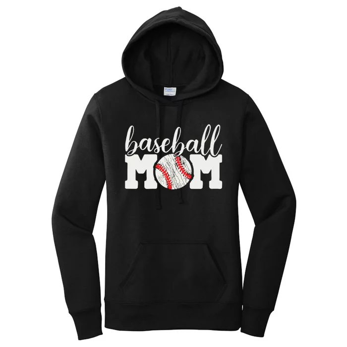 Baseball Mom Gift Cheering Mother Of Outfit Women's Pullover Hoodie