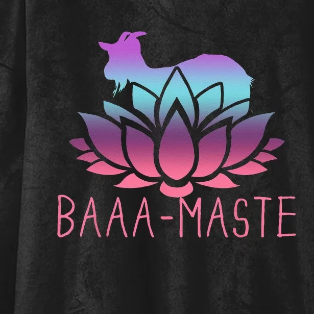 Baaa Maste Goat Yoga Namaste Spiritual Meditation Om Nayah Hooded Wearable Blanket