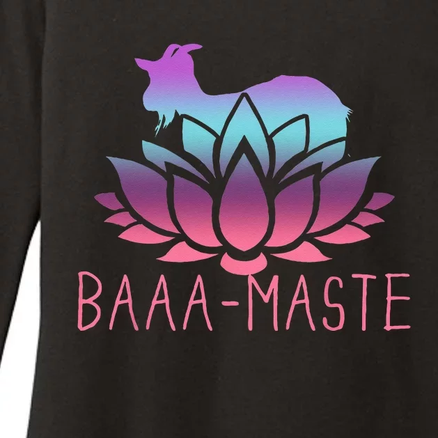 Baaa Maste Goat Yoga Namaste Spiritual Meditation Om Nayah Womens CVC Long Sleeve Shirt