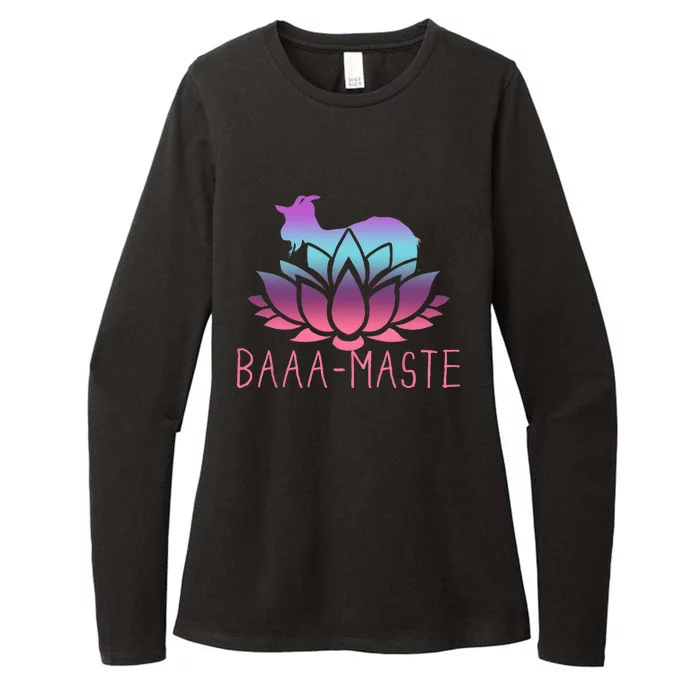 Baaa Maste Goat Yoga Namaste Spiritual Meditation Om Nayah Womens CVC Long Sleeve Shirt