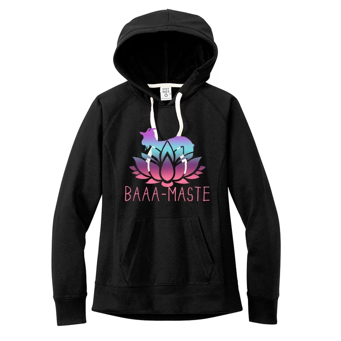 Baaa Maste Goat Yoga Namaste Spiritual Meditation Om Nayah Women's Fleece Hoodie