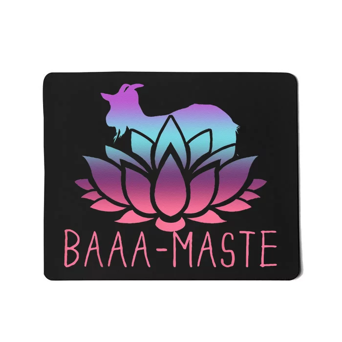 Baaa Maste Goat Yoga Namaste Spiritual Meditation Om Nayah Mousepad