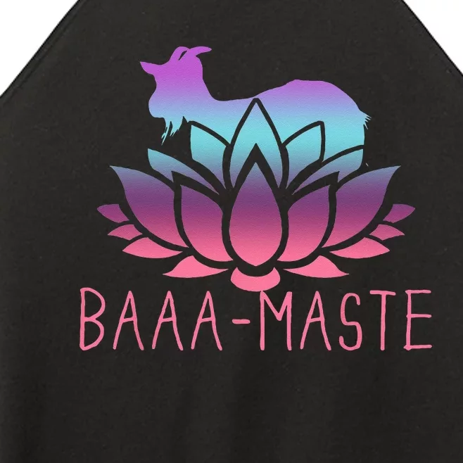 Baaa Maste Goat Yoga Namaste Spiritual Meditation Om Nayah Women’s Perfect Tri Rocker Tank