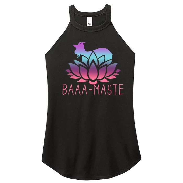 Baaa Maste Goat Yoga Namaste Spiritual Meditation Om Nayah Women’s Perfect Tri Rocker Tank