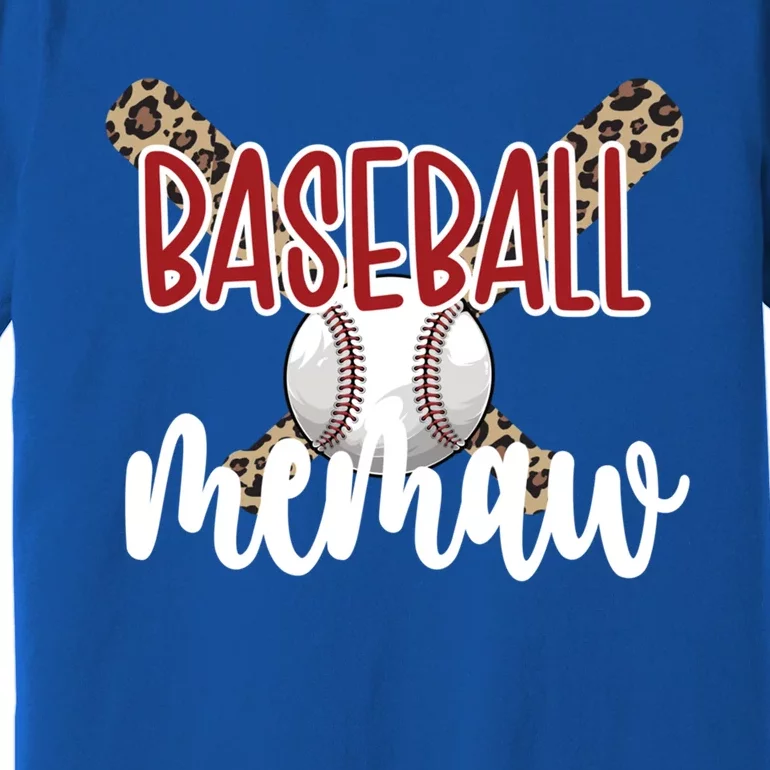 Baseball Memaw Grandma Baseball Player Memaw Gift Premium T-Shirt