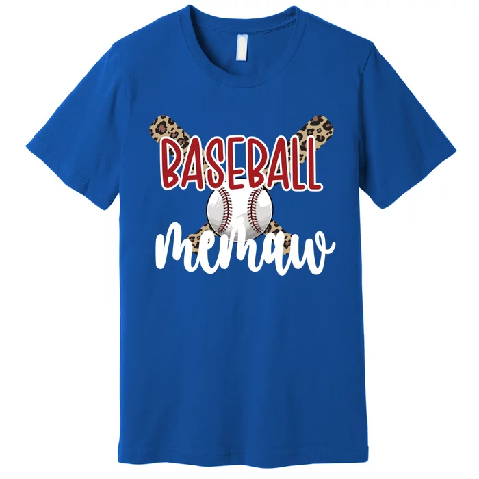 Baseball Memaw Grandma Baseball Player Memaw Gift Premium T-Shirt