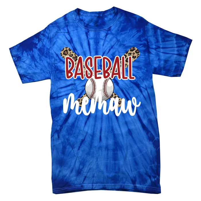 Baseball Memaw Grandma Baseball Player Memaw Gift Tie-Dye T-Shirt