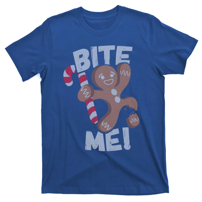 Bite Me Gingerbread Funny Christmas Gift T-Shirt