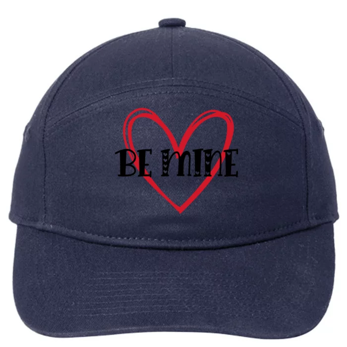 Be Mine Heart Line Valentine's Day Gift 7-Panel Snapback Hat