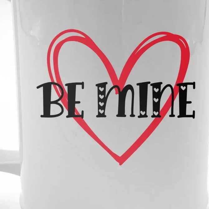 Be Mine Heart Line Valentine's Day Gift Front & Back Beer Stein