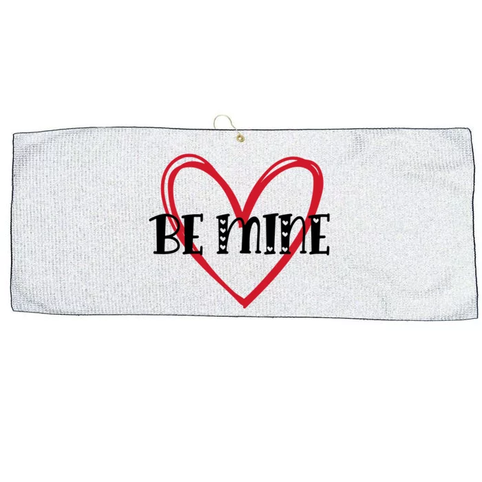 Be Mine Heart Line Valentine's Day Gift Large Microfiber Waffle Golf Towel