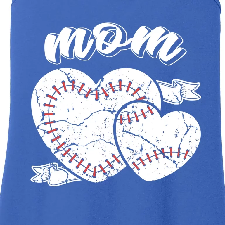 Baseball Mom Heart Ball Cool Baseball Proud Grandma Mothers Gift Ladies Essential Tank