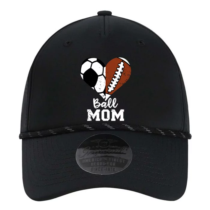 Ball Mom Heart Funny Football Soccer Mom Cute Gift Performance The Dyno Cap