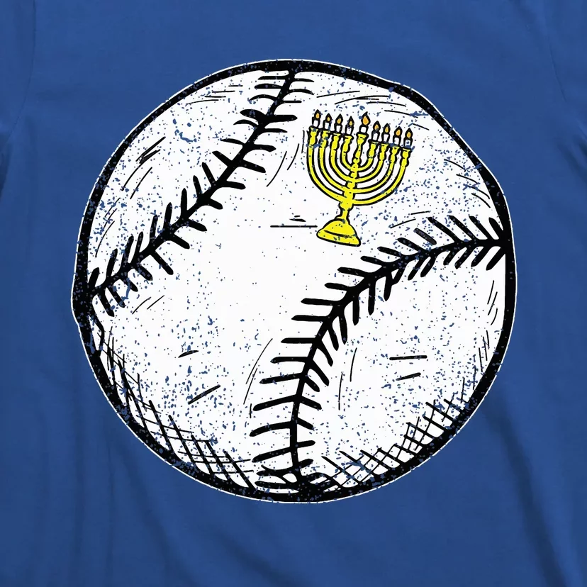 Baseball Menorah Hanukkah Chanukah Jewish Jew T-Shirt