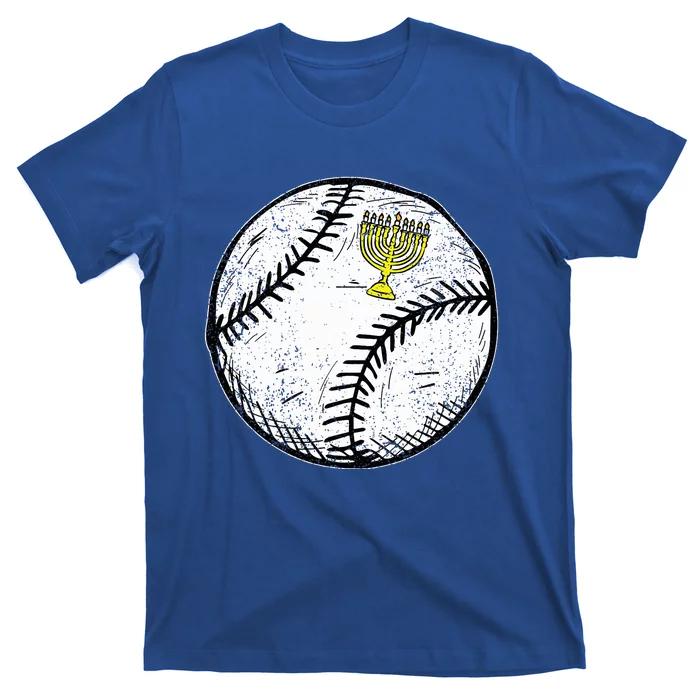 Baseball Menorah Hanukkah Chanukah Jewish Jew T-Shirt