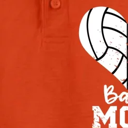 Ball Mom Heart Funny Soccer Volleyball Mom Gift Dry Zone Grid Performance Polo