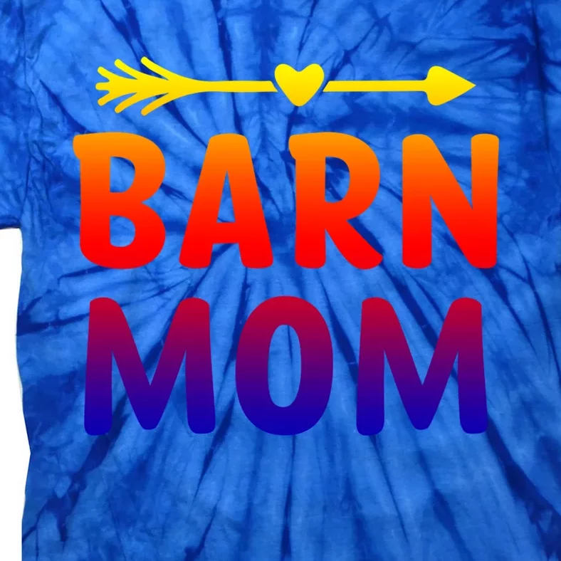 Barn Mom Horse Riding Barnyard Animals Mothers Day Gift Tie-Dye T-Shirt