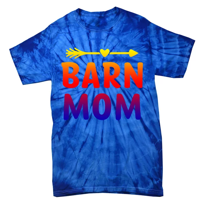 Barn Mom Horse Riding Barnyard Animals Mothers Day Gift Tie-Dye T-Shirt