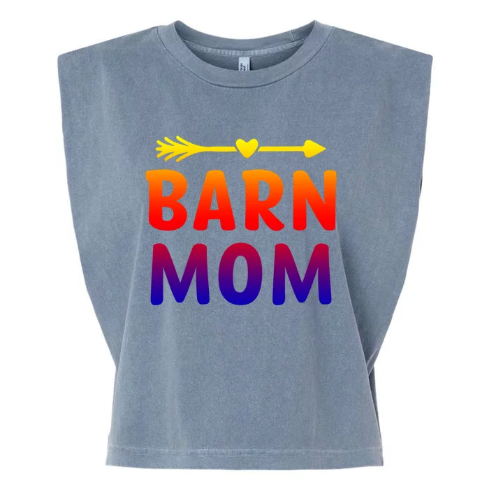 Barn Mom Horse Riding Barnyard Animals Mothers Day Gift Garment-Dyed Women's Muscle Tee