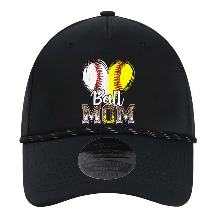 Ball Mom Heart Baseball Softball Mama Women Mothers Day Performance The Dyno Cap