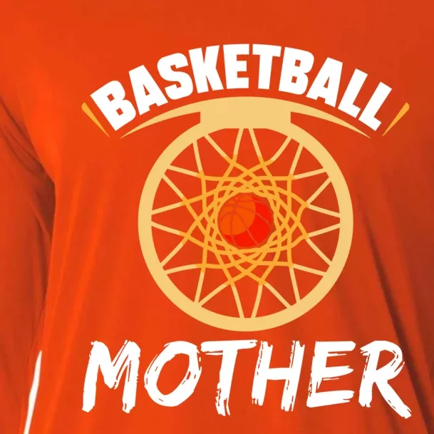 Basketball Mother Hobby Lover Basketballer Player Mom Mommy Funny Gift Cooling Performance Long Sleeve Crew