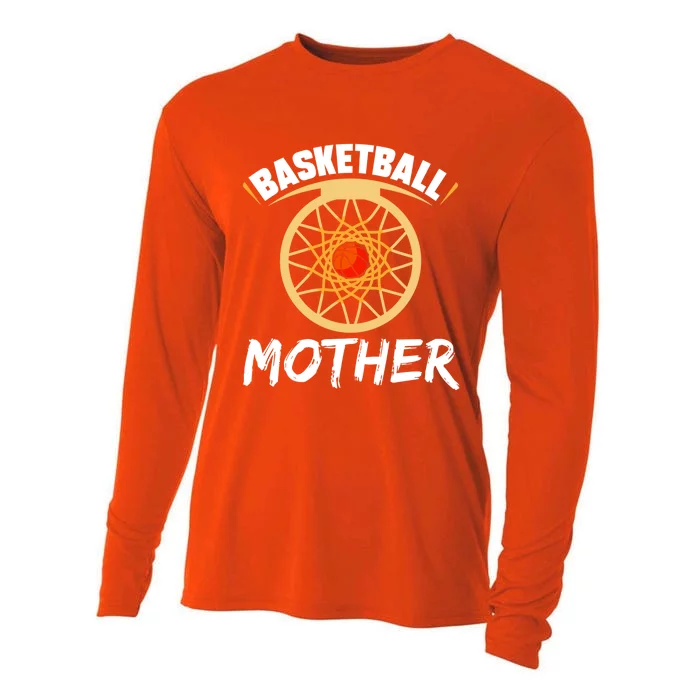 Basketball Mother Hobby Lover Basketballer Player Mom Mommy Funny Gift Cooling Performance Long Sleeve Crew