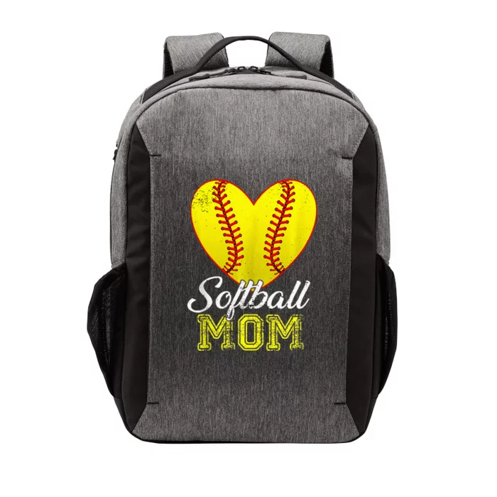 Ball Mom Heart Baseball Softball Mama Women Mothers Day 2024 Vector Backpack