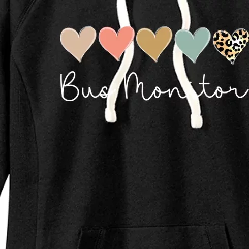 Bus Monitor Heart Bus Squad Valentine's Day Cool Gift Women's Fleece Hoodie