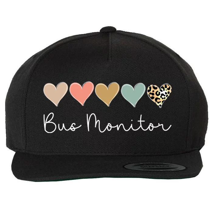 Bus Monitor Heart Bus Squad Valentine's Day Cool Gift Wool Snapback Cap