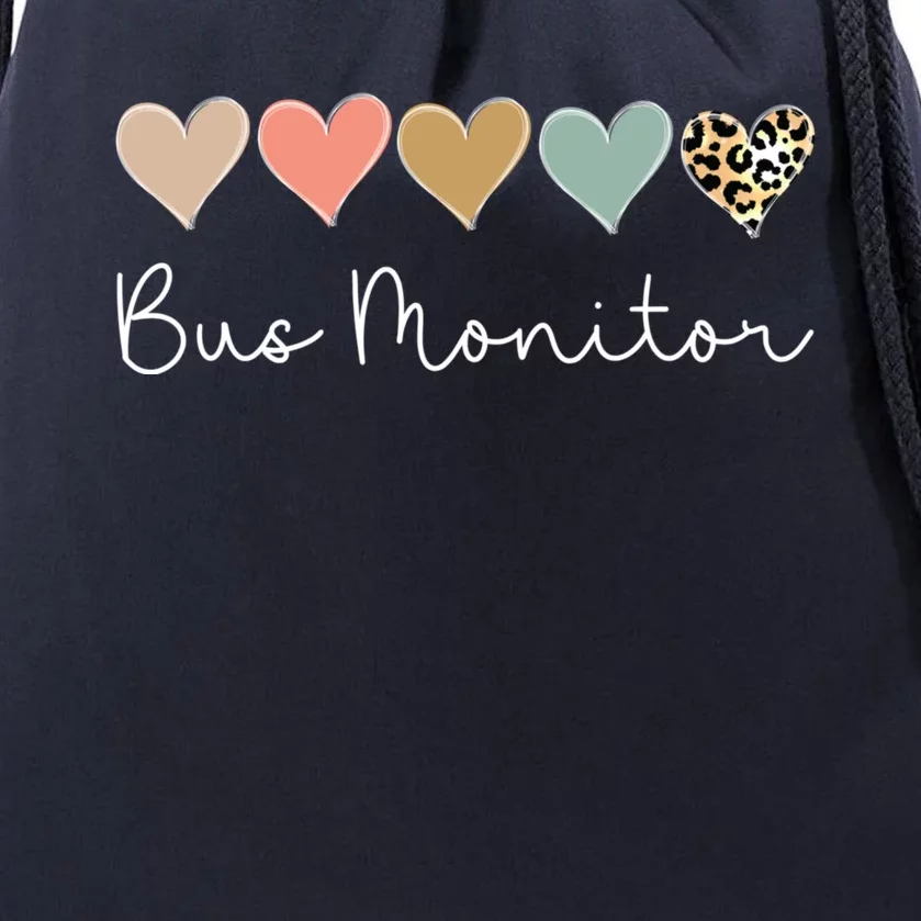 Bus Monitor Heart Bus Squad Valentine's Day Cool Gift Drawstring Bag