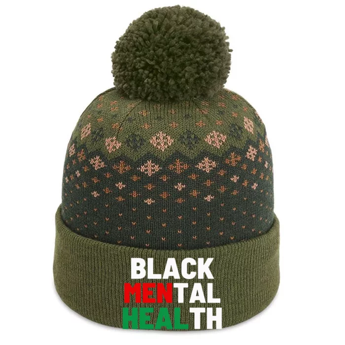 Black Mental Health Matters The Baniff Cuffed Pom Beanie