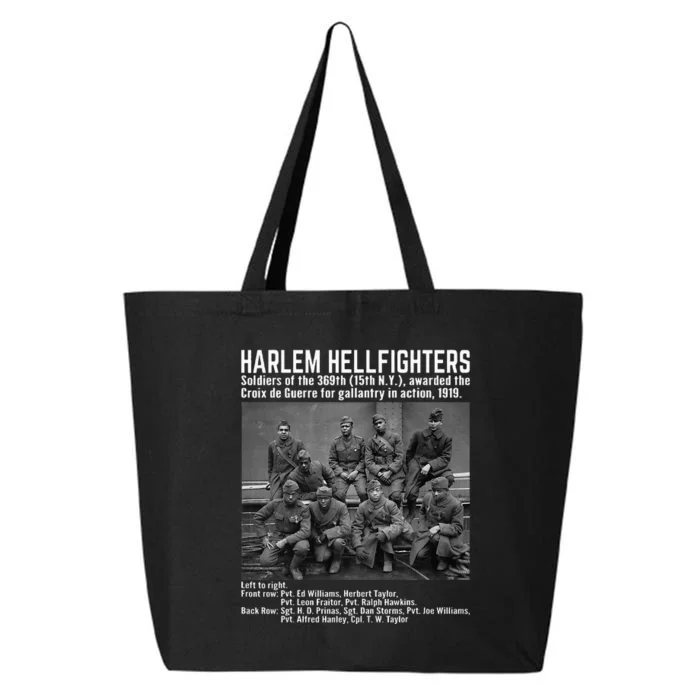 Black Military History Usa Black History Harlem Hellfighters 25L Jumbo Tote