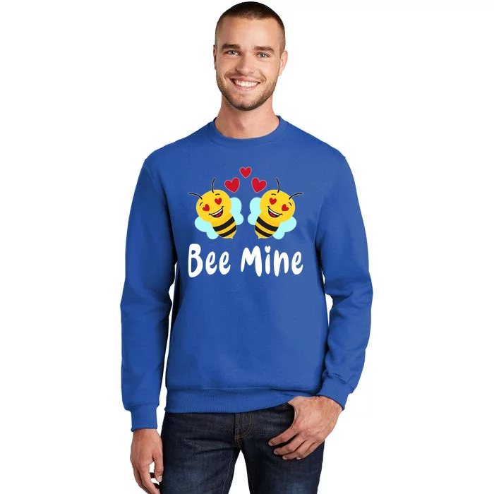 Bee Mine Honeybee Bee Pun Love Couple Valentine's Day Gift Tall Sweatshirt