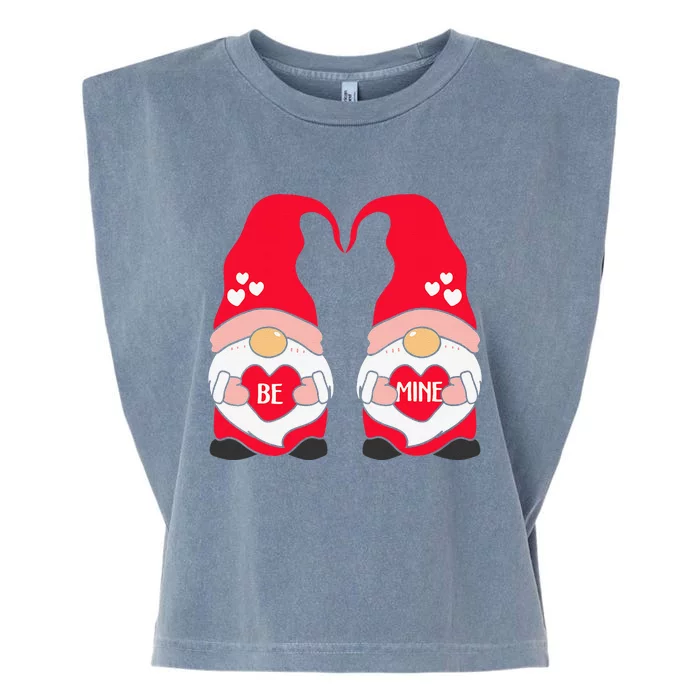 Be Mine Happy Valentines Day Gnomes Elves Love Anniversary Day Garment-Dyed Women's Muscle Tee