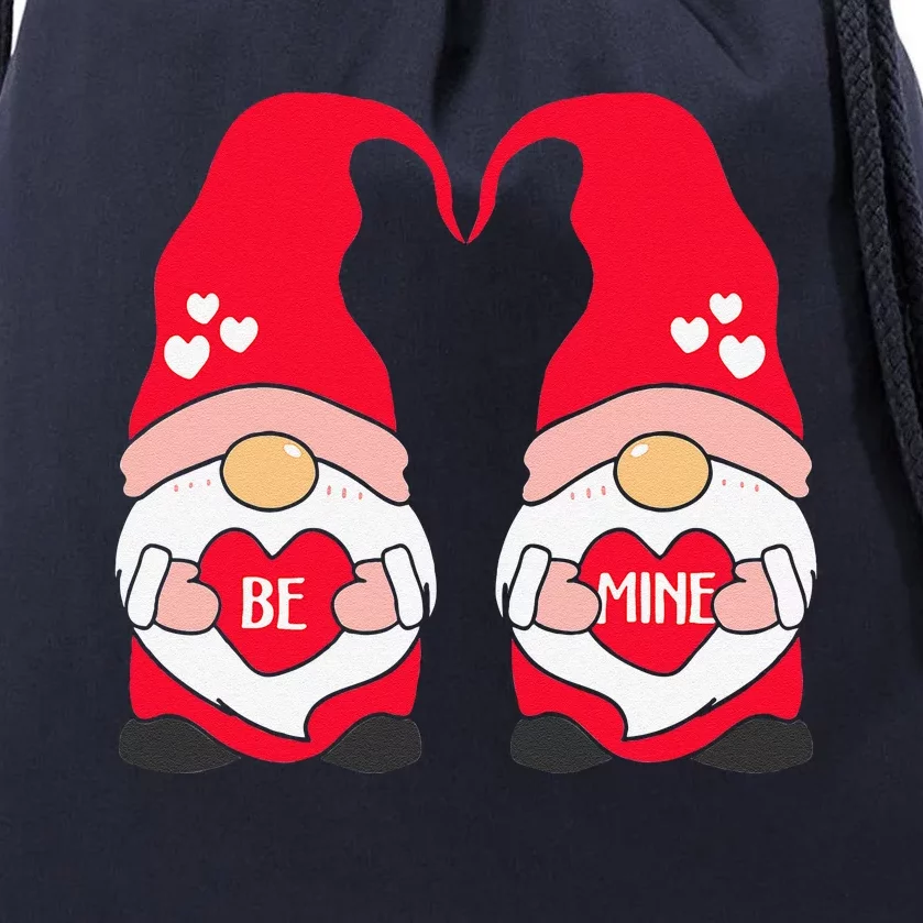 Be Mine Happy Valentines Day Gnomes Elves Love Anniversary Day Drawstring Bag