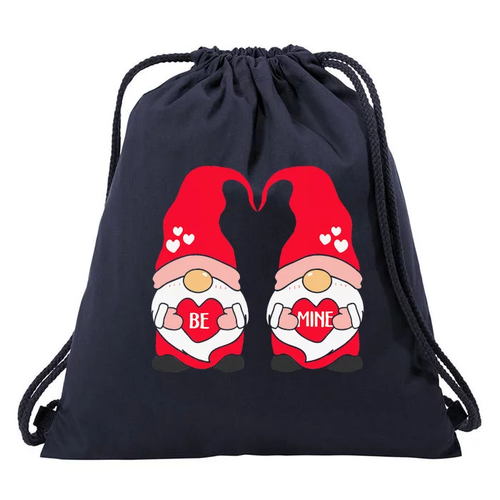 Be Mine Happy Valentines Day Gnomes Elves Love Anniversary Day Drawstring Bag