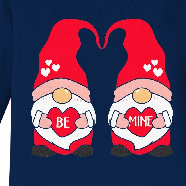 Be Mine Happy Valentines Day Gnomes Elves Love Anniversary Day Baby Long Sleeve Bodysuit