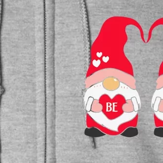 Be Mine Happy Valentines Day Gnomes Elves Love Anniversary Day Full Zip Hoodie