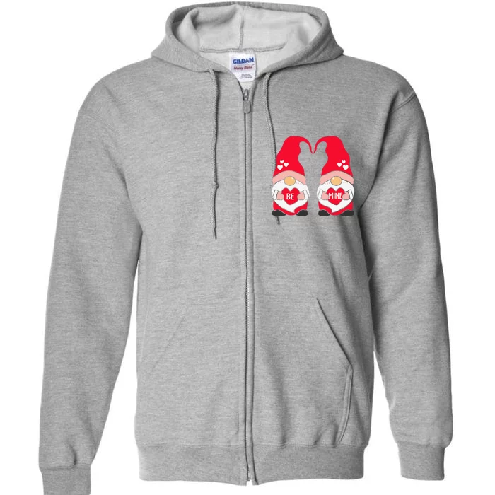 Be Mine Happy Valentines Day Gnomes Elves Love Anniversary Day Full Zip Hoodie