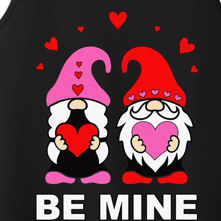 Be Mine Happy Valentines Day Gnomes Elves Love Anniversary Performance Tank