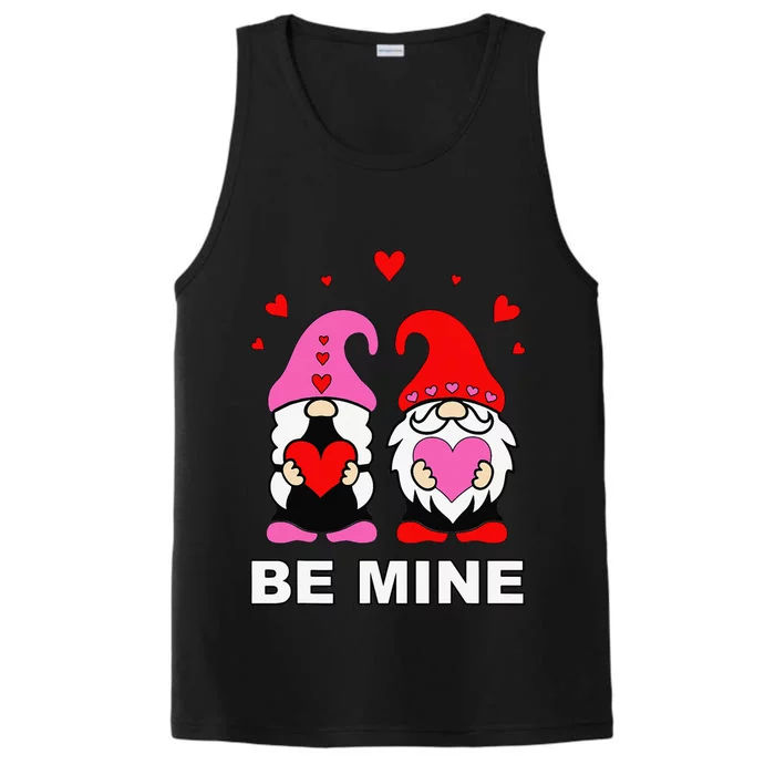 Be Mine Happy Valentines Day Gnomes Elves Love Anniversary Performance Tank