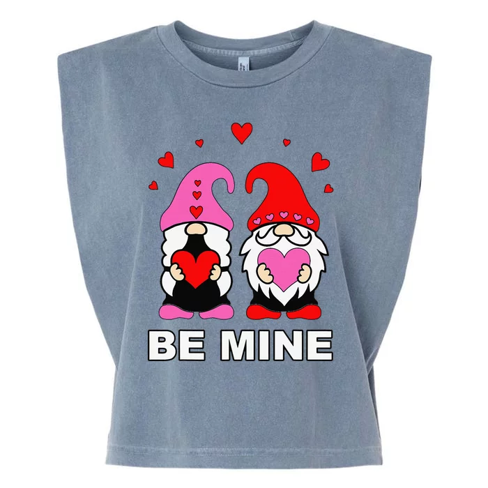 Be Mine Happy Valentines Day Gnomes Elves Love Anniversary Garment-Dyed Women's Muscle Tee