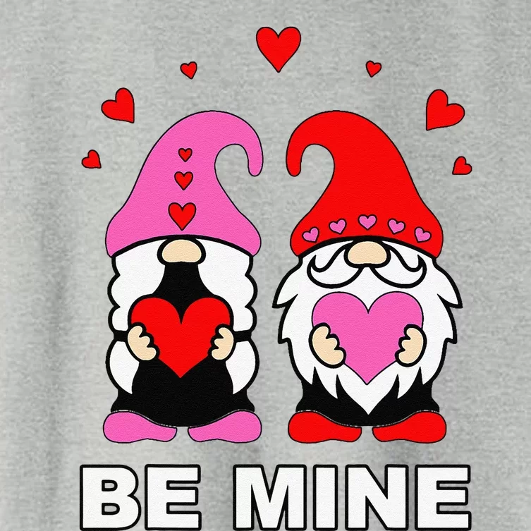 Be Mine Happy Valentines Day Gnomes Elves Love Anniversary Women's Crop Top Tee