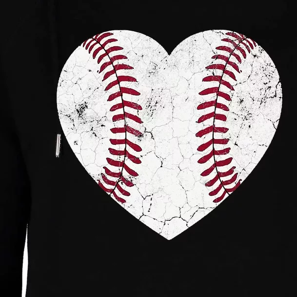 Baseball Mom Heart Baseball Softball Mom Mama Mothers Day Womens Funnel Neck Pullover Hood