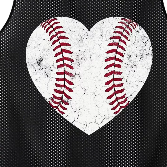 Baseball Mom Heart Baseball Softball Mom Mama Mothers Day Mesh Reversible Basketball Jersey Tank