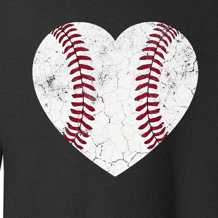 Baseball Mom Heart Baseball Softball Mom Mama Mothers Day Toddler Sweatshirt