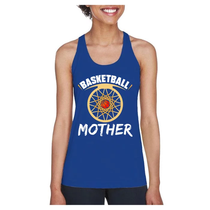 Basketball Mother Hobby Lover Basketballer Player Mom Mommy Gift Women's Racerback Tank