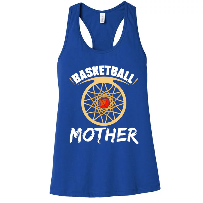 Basketball Mother Hobby Lover Basketballer Player Mom Mommy Gift Women's Racerback Tank